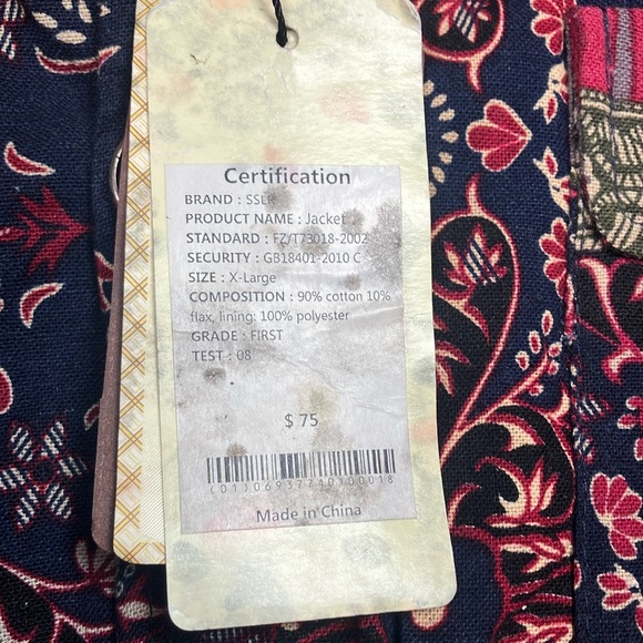 SSLR Mens Collection XL Jacket Button Up Floral Print Long Sleeve - Picture 3 of 9